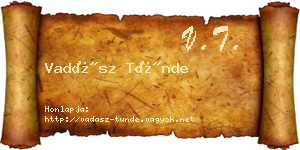 Vadász Tünde névjegykártya