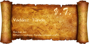 Vadász Tünde névjegykártya